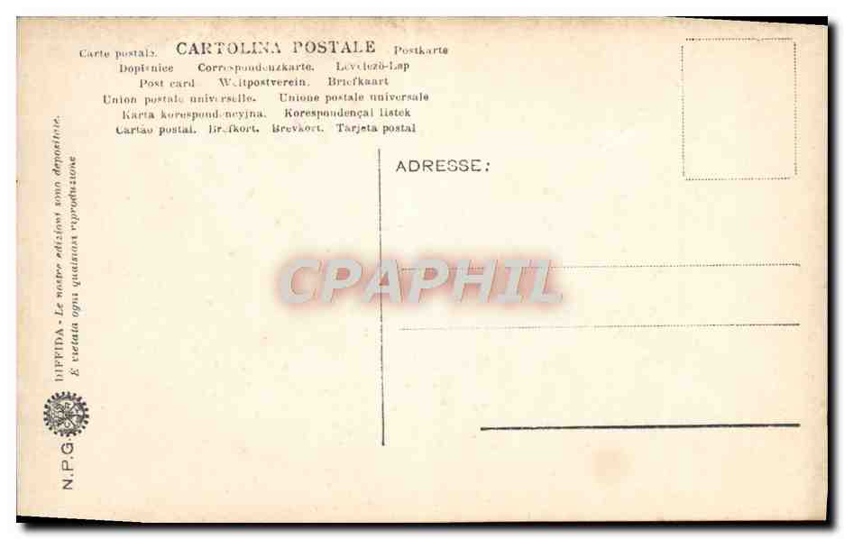 CPA Roma Museo Delle Terme La Flautista — Rückseite