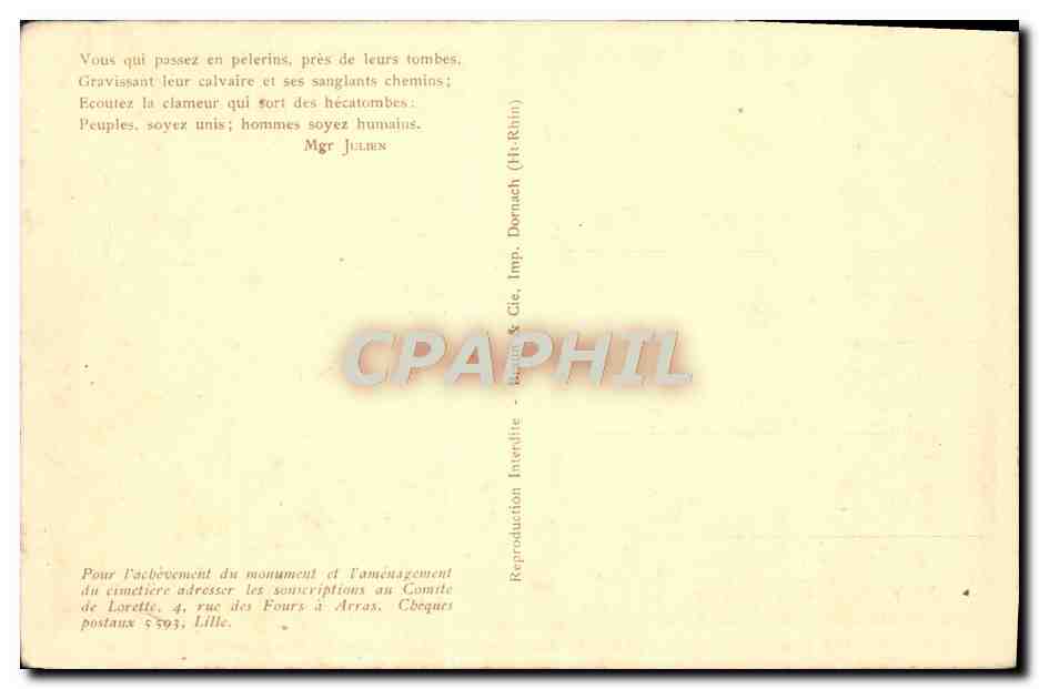 N.-D. de Lorette — Détail des bas-reliefs, du cénotaphe et des pilastres — Verso