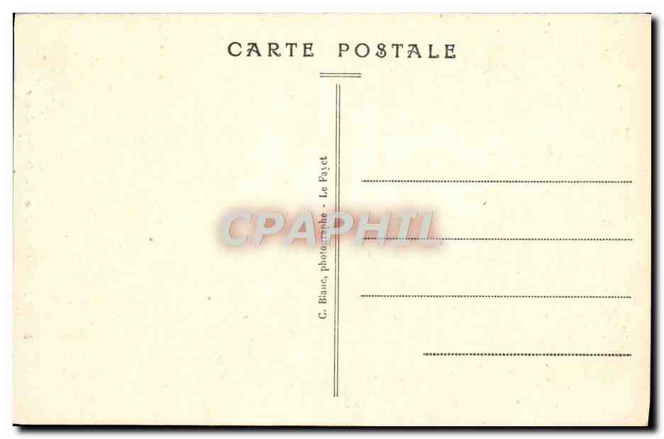 CPA Mont Blanc Le col de Voza — Verso