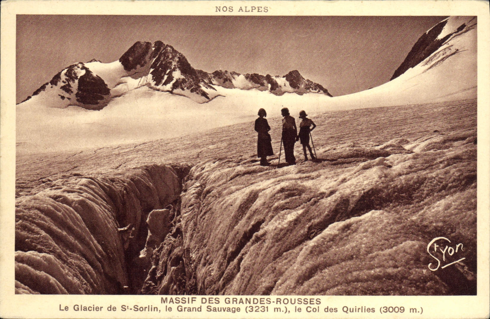 Le Glacier de St-Sorlin — Massif des Grandes-Rousses — Édition R. Girart, Grenoble