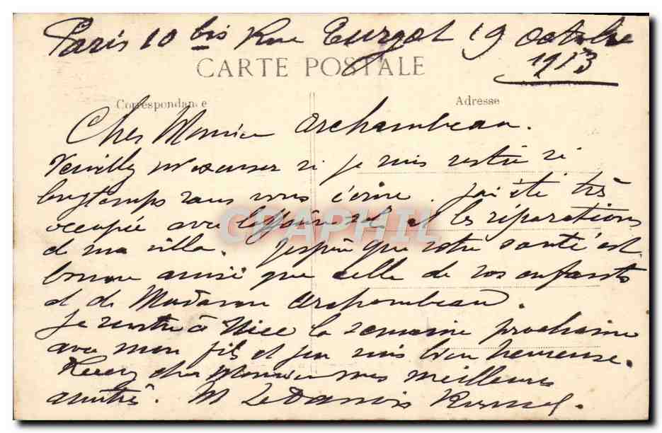 CPA Paris Hotel des Invalides Tombeau de Napoleon 1er — Rückseite