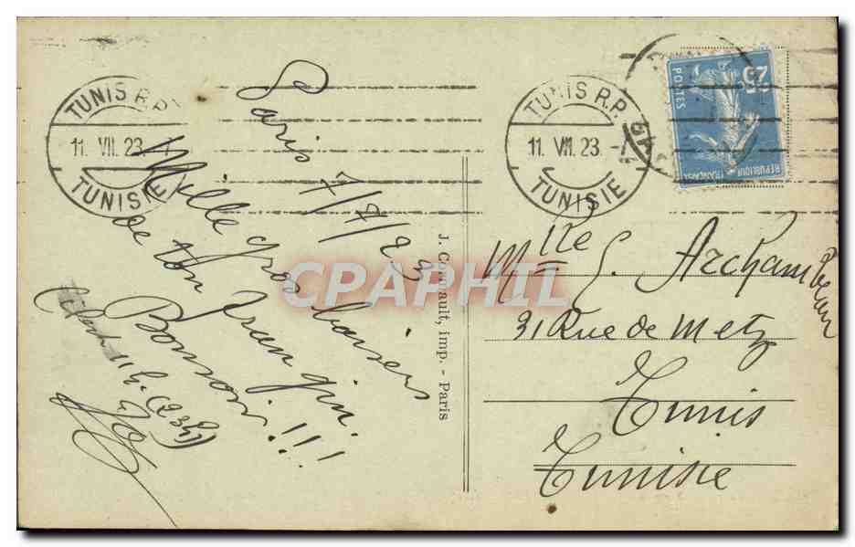 CPA Paris Le Rue St Antoine — Rückseite