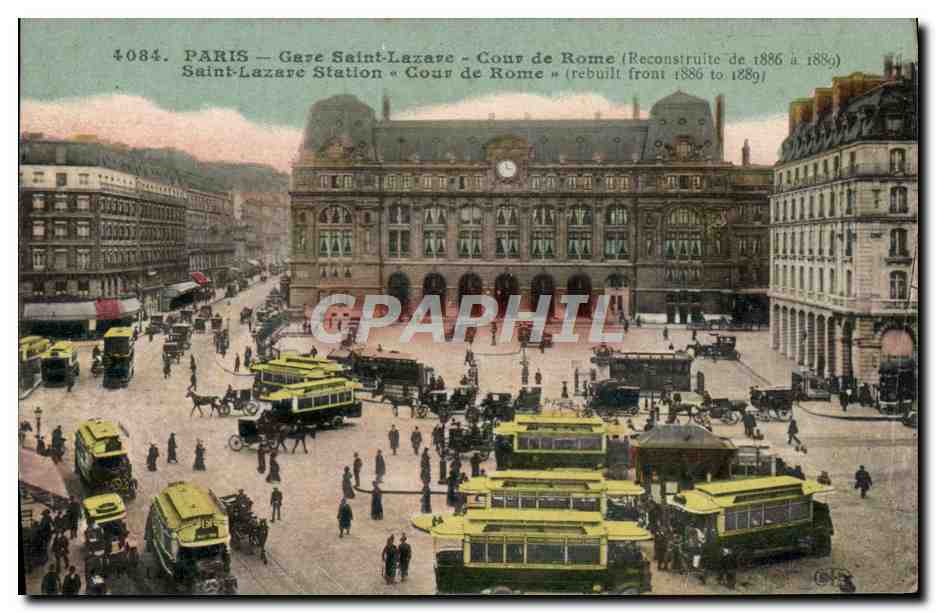 CPA Paris Gare Saint Lazare Cour de Rome
