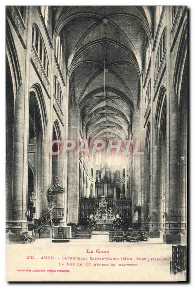CPA Auch Cathedrale Saint Marie La nef Orgue