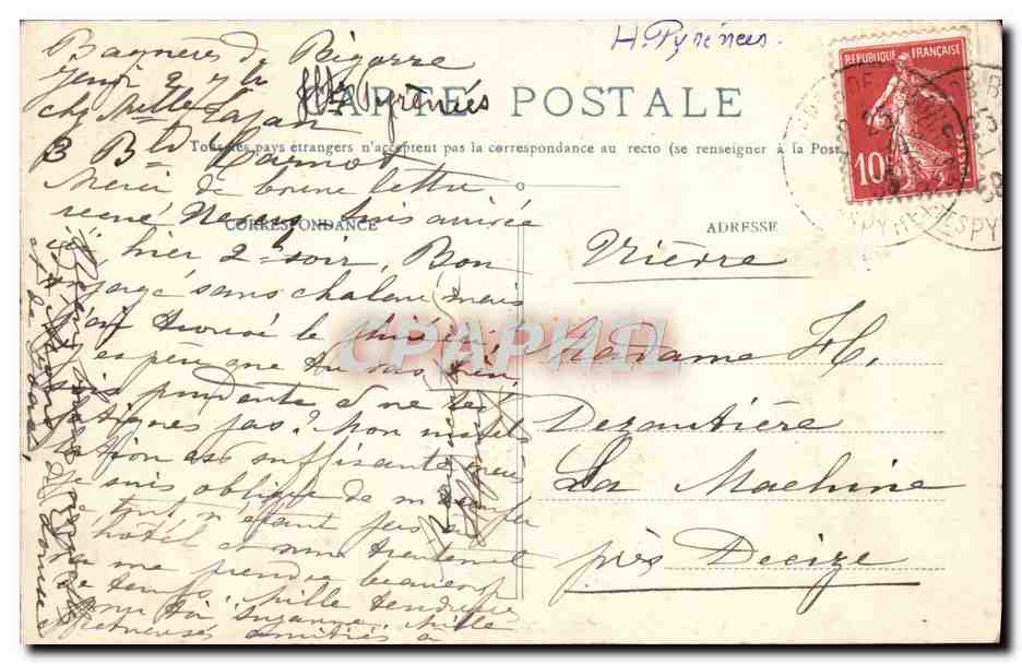 Bagnères-de-Bigorre — Le Casino — C.C. -7 — Verso