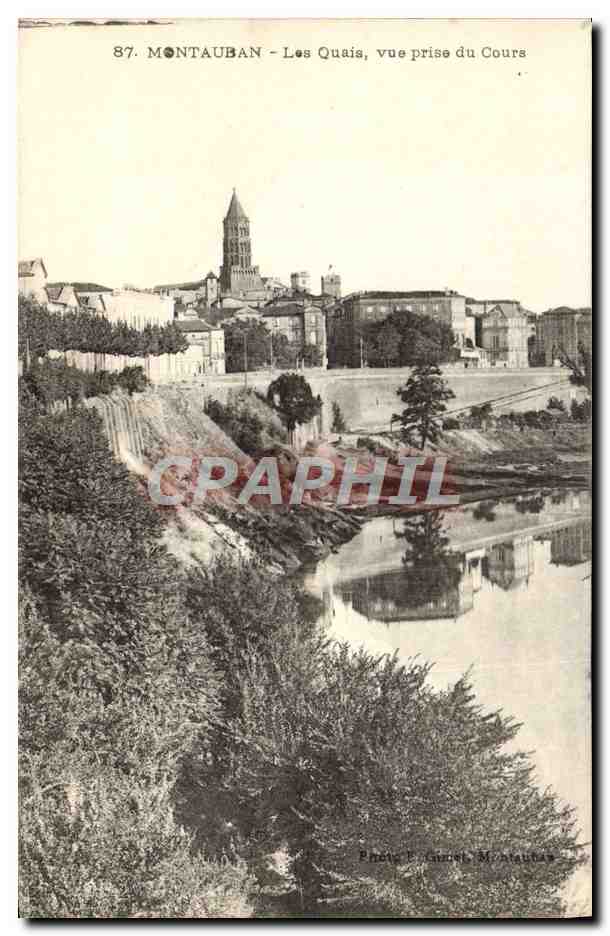 CPA Montauban Les Quais Vue Prise du Cours
