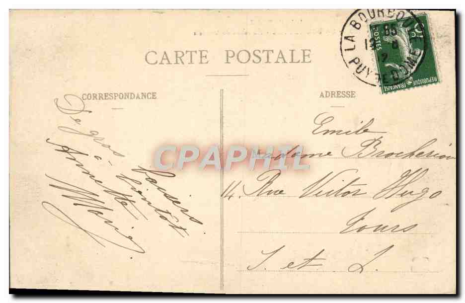 L'Auvergne — La Bourboule — Ruisseau de Vendeix — n°109 — Rückseite