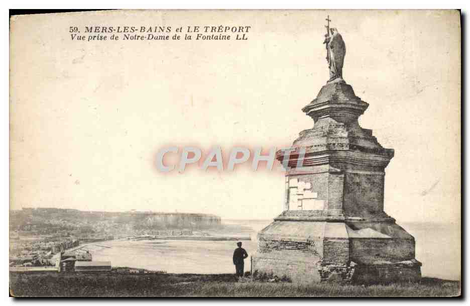 CPA Mers Les Bains et Le Treport Vue prise de Notre Dame de la Fontaine 