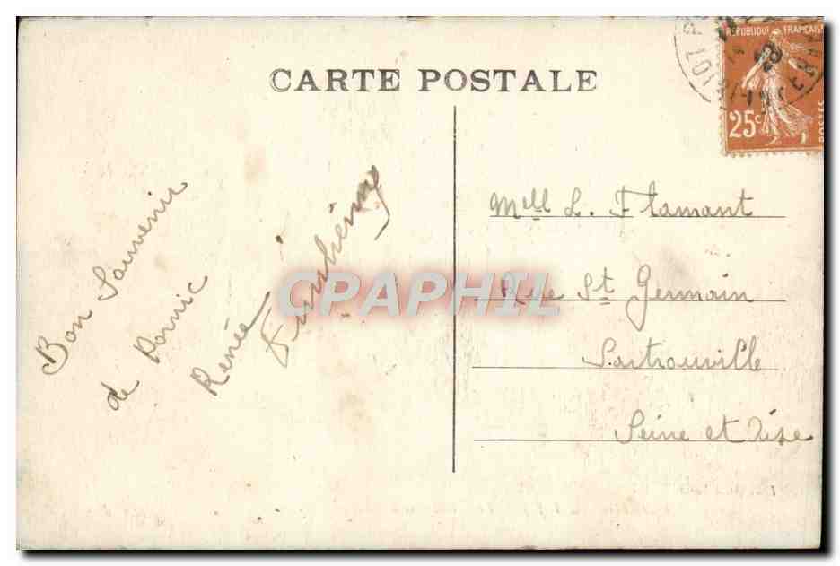 CPA Pornic Le Chateau a l'entree du Port — Back