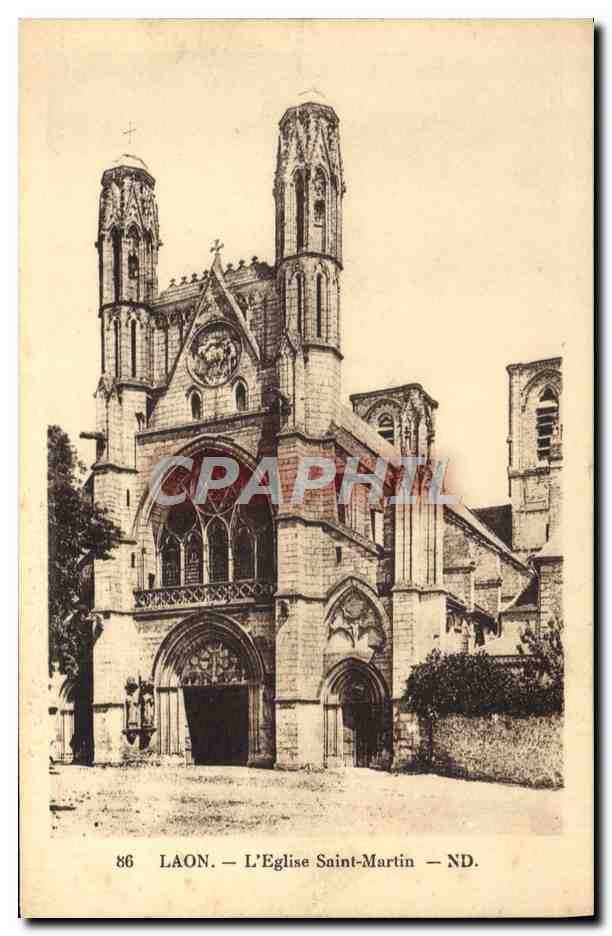 CPA Laon L'Eglise Saint Martin
