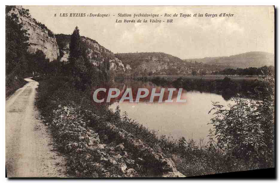 Les Eyzies (Dordogne) — Prehistoric Station — Roc de Tayac and the Gorges d'Enfer — Les Bords de la Vézère — BR