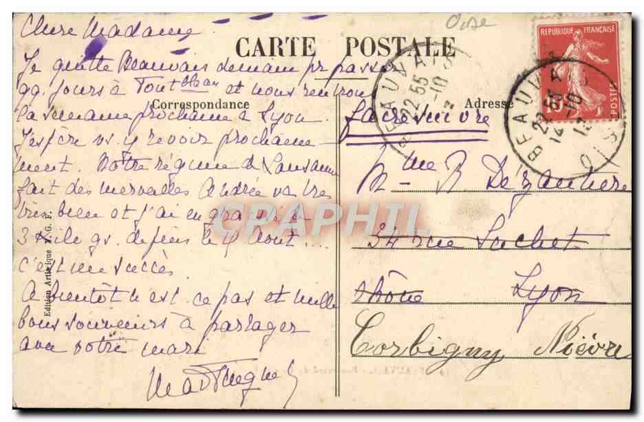 Beauvais — Boulevard du Palais — V.G.F. — n°39 — Reverso