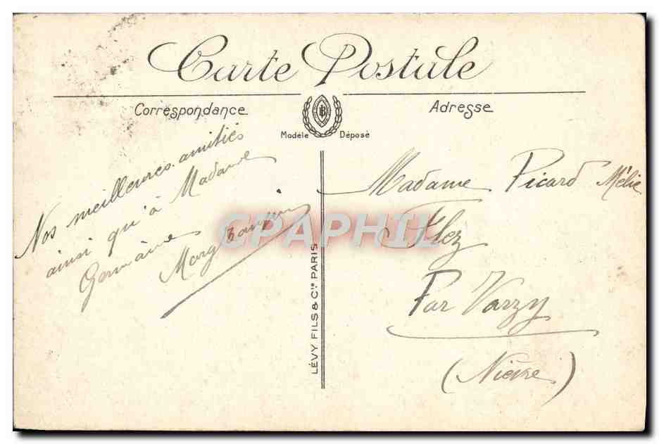 CPA Menton La Vieille Ville — Verso