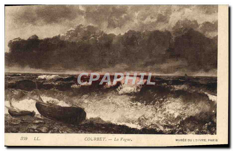 CPA Courbet La Vague Paris Musee du Louvre