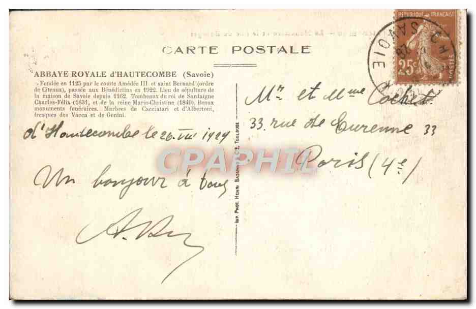 Abbaye d'Hautecombe — Le Monastère et le Lac du Bourget — Éditeur non visible — Reverso