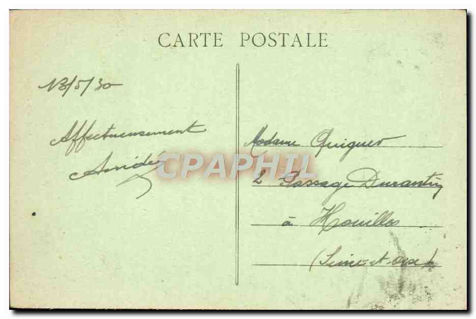 Cherbourg — Un coin du Jardin Public et la Montagne du Roule — Éditeur non identifié, n° 19 — Rückseite