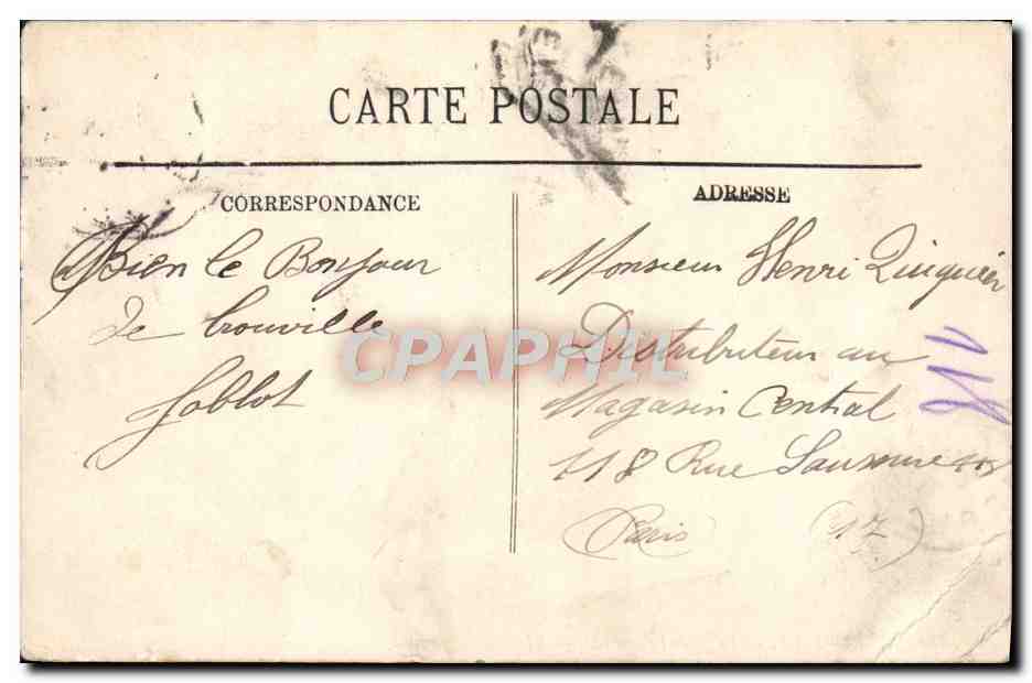 CPA Trouville La Jetee Promenade — Rückseite