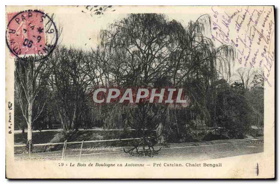 CPA Le Bois de Boulogne en Automne Pre Catelan Chalet Bengali
