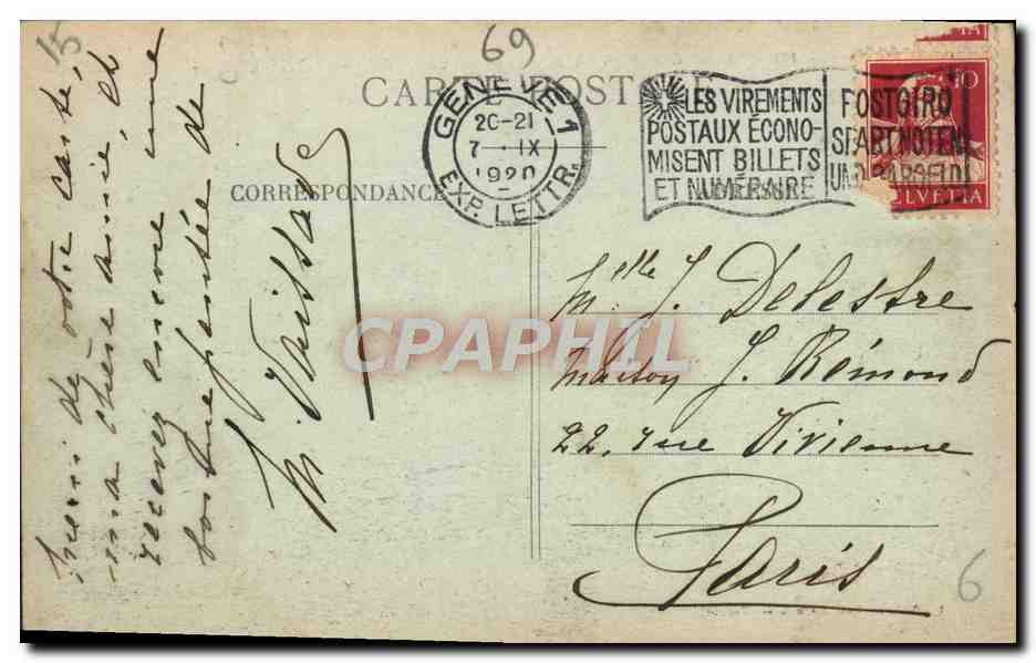 Collonges-Fort-l'Écluse — Vue générale et Vallée du Rhône — éditeur non identifié, n° 654 — Verso