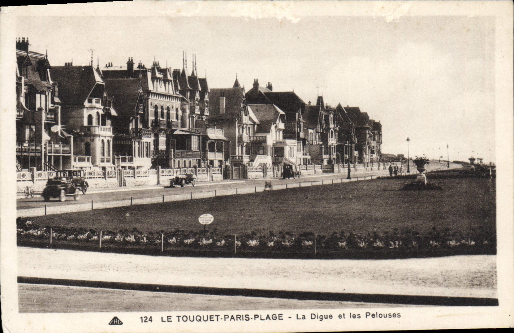 Le Touquet-Paris-Plage — Die Digue und die Wiesen — Verlag A.H. n°124