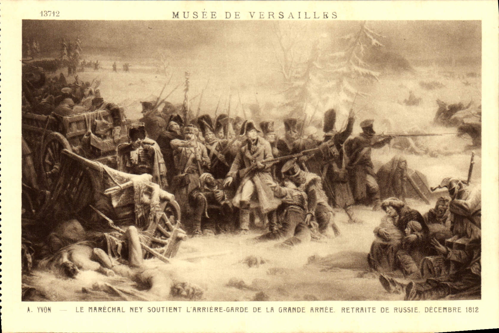 CPA Musee De Versailles Le Marechal Ney soutient l'arriere garde de la Grande Armee Retraite de Russie