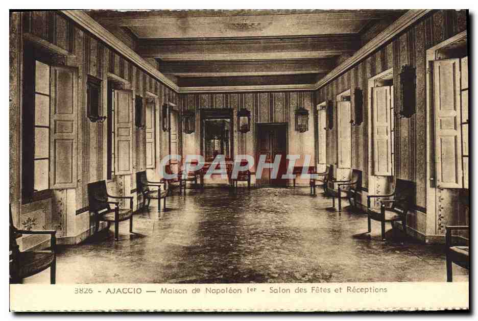 CPA Ajaccio Maison De Napoleon 1er Salon des fetes et receptions