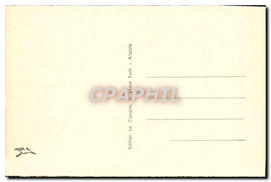 CPA Ajaccio Maison De Napoleon 1er Salon des fetes et receptions — Rückseite