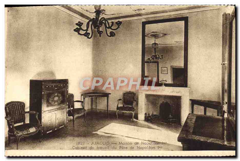 CPA Ajaccio Maison De Napoleon 1er Cabinet de travail du pere de Napoleon 1er