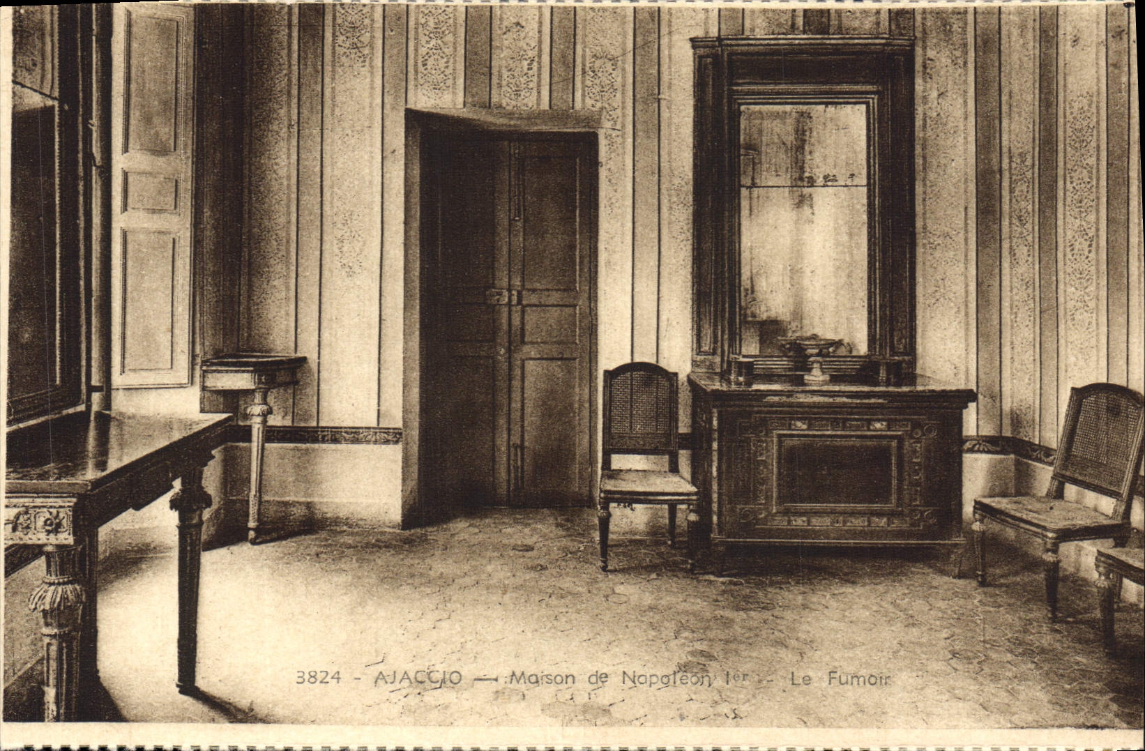 CPA Ajaccio Maison De Napoleon 1er Le fumoir