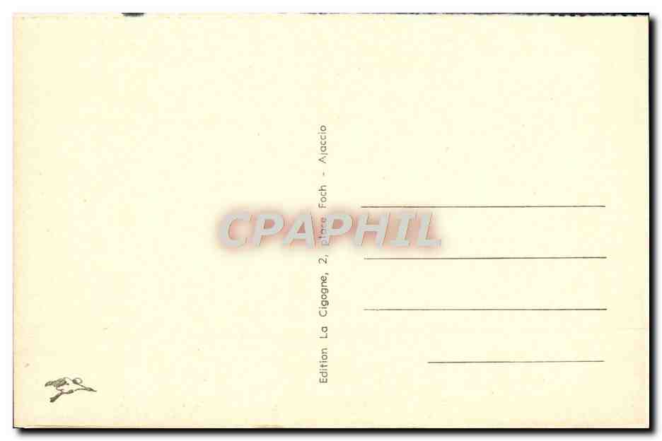 CPA Ajaccio Maison De Napoleon 1er La salle a manger — Verso