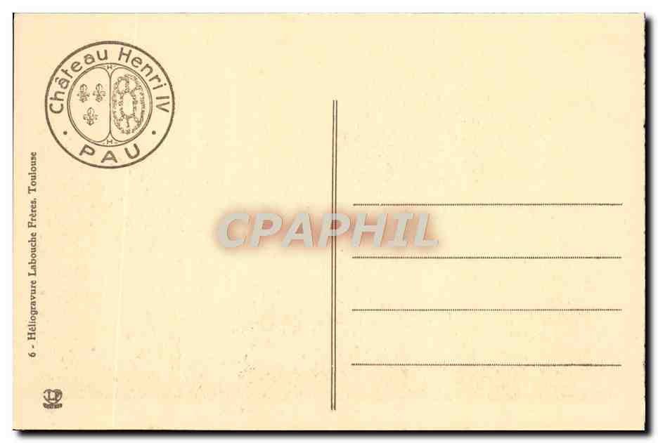 CPA Pau Vue Generale Sur Le Gave — Verso