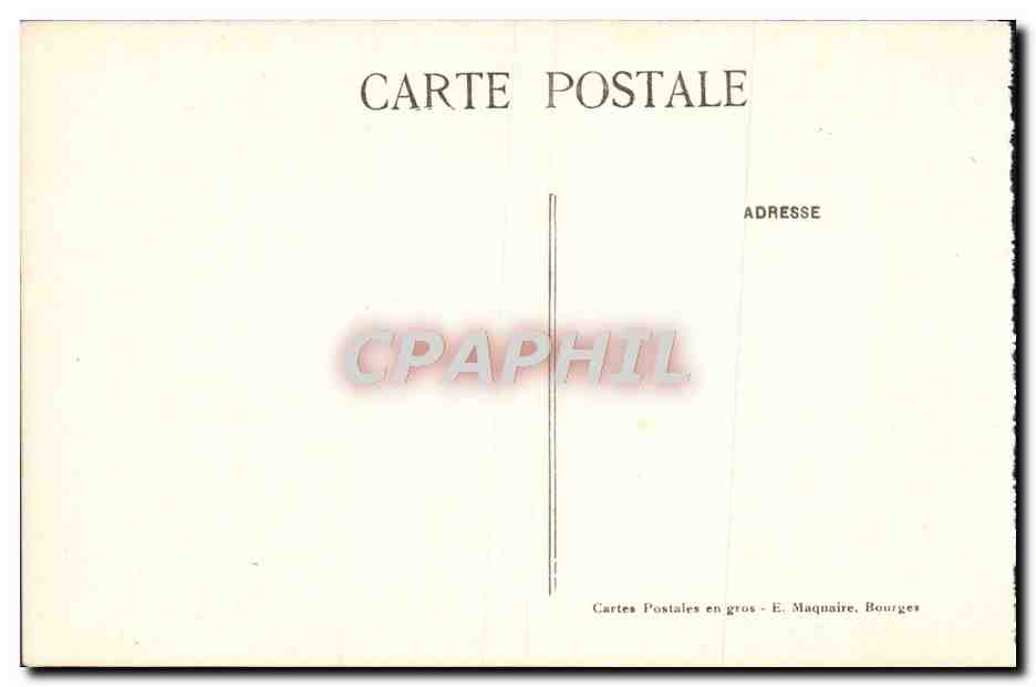 CPA Bourges La Tour Nord De La Cathedrale — Verso
