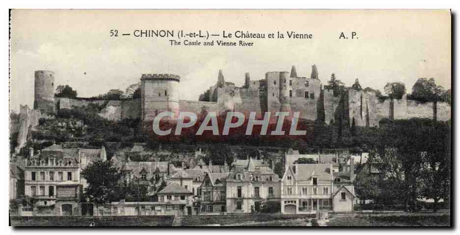 CPA Chinon Le Chateau Et La Vienne