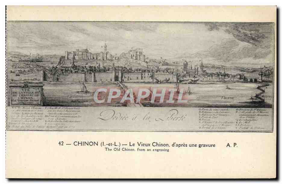 CPA Chinon Le Vieux D'Apres Une Gravure