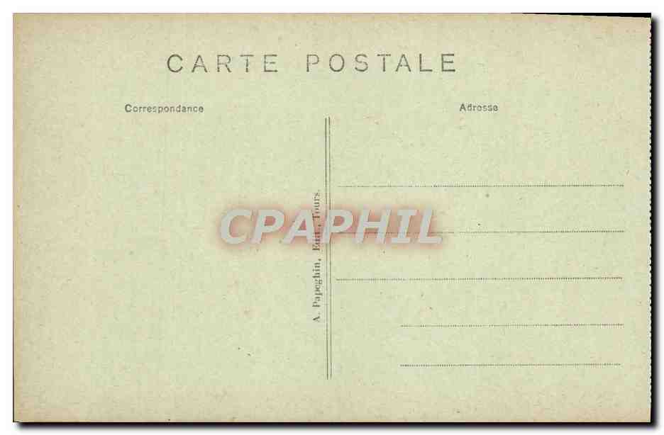 CPA Chinon Le Chateau Cheminee Et Restes De La Salle Du Chateau — Rückseite