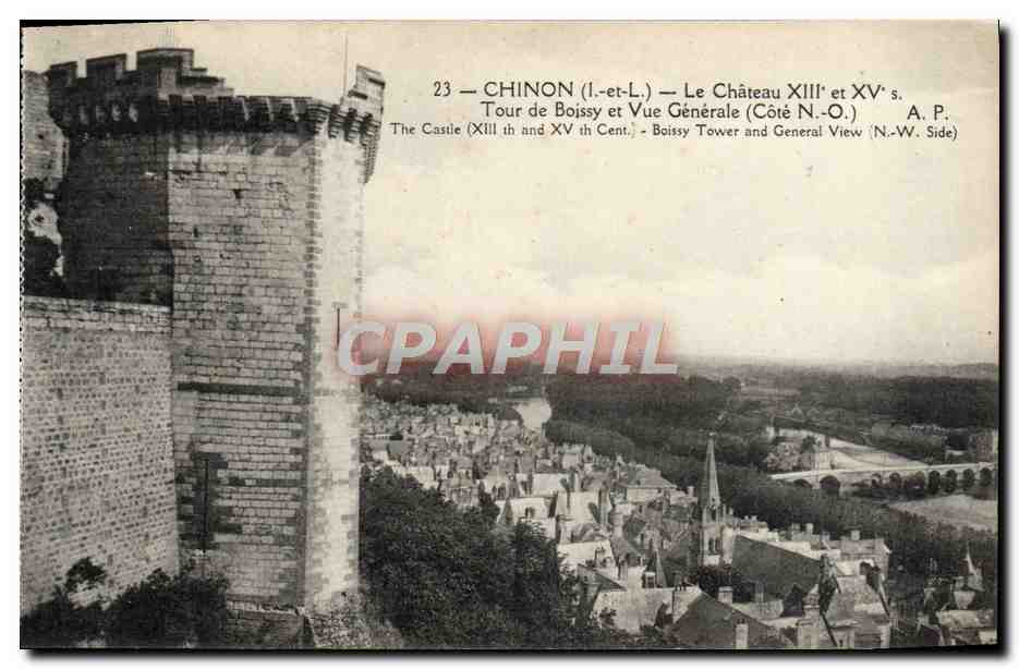 CPA Chinon Le Chateau Tour De Boissy Et Vue Generale