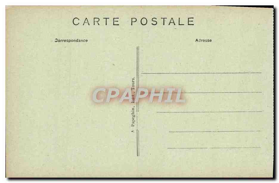 CPA Chinon Rue du Grand Carroi et porte d'entree du chateau — Rückseite