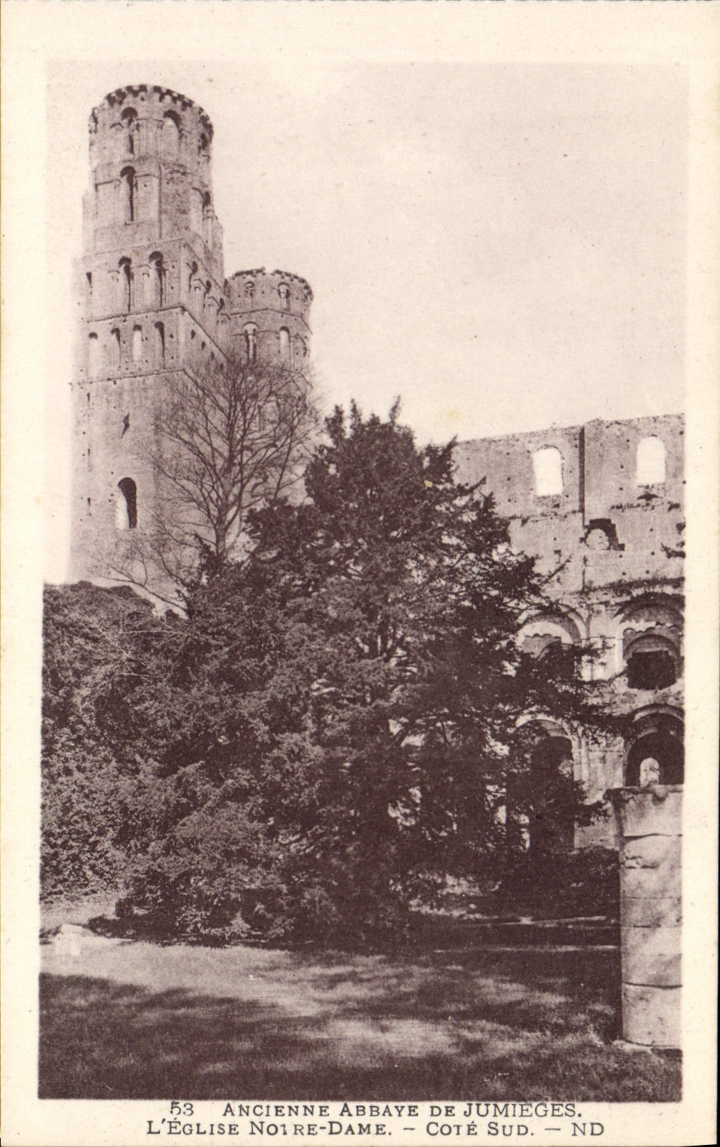 L'Église Notre-Dame — Ancienne Abbaye de Jumièges — Côté Sud — ND
