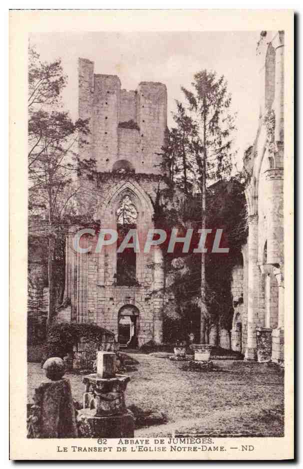 CPA Ancienne Abbaye De Jumieges Le transept de l'eglise Notre Dame