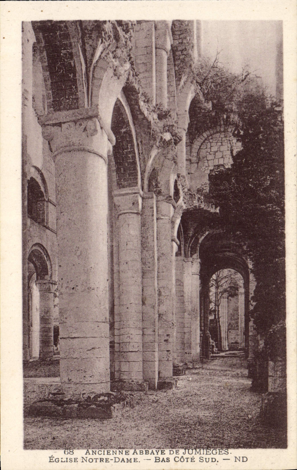 Alte Abtei von Jumièges — Kirche Notre-Dame — Südseite