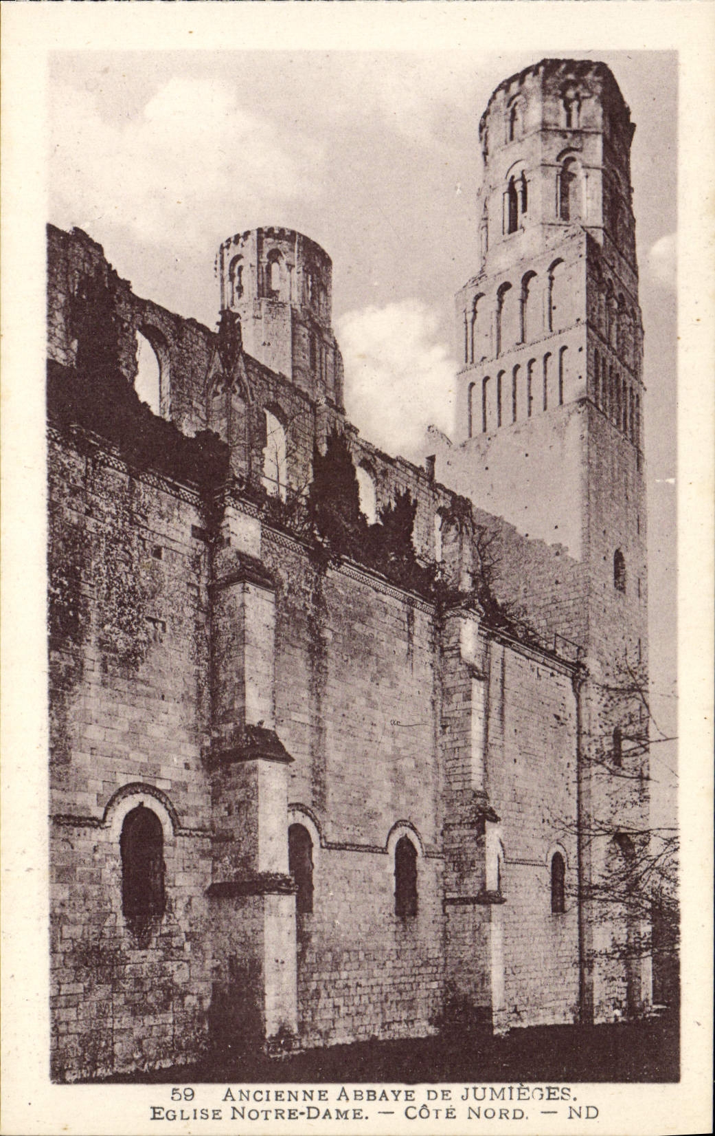 CPA Ancienne Abbaye De Jumieges Eglise Notre Dame 