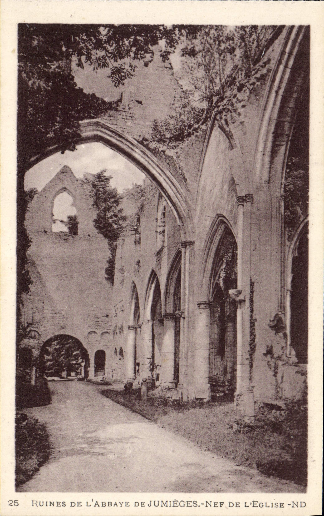 Ruines de l'Abbaye de Jumièges — Nef de l'église-N.D.