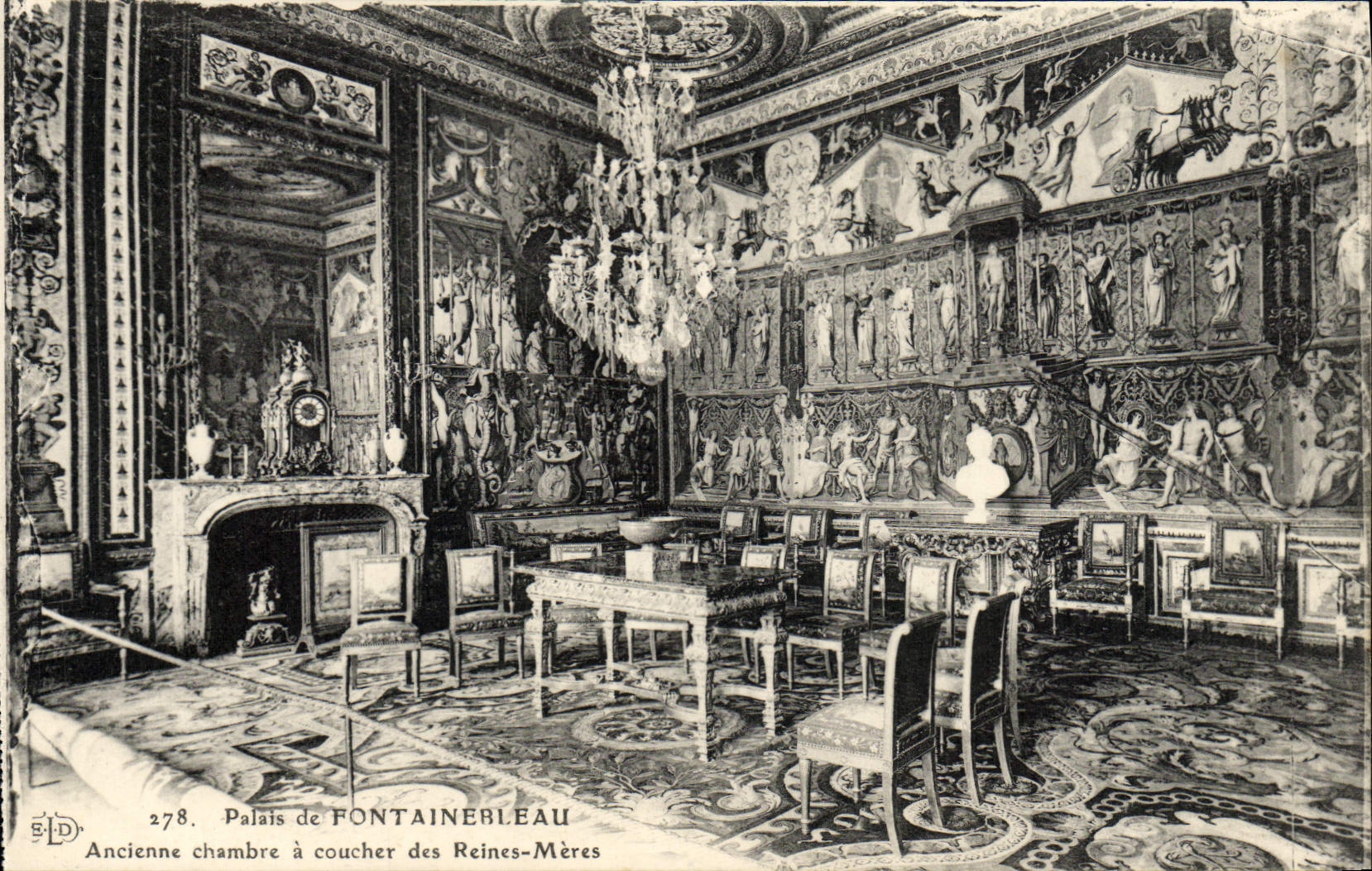 Ancienne chambre à coucher des Reines-Mères — Palais de Fontainebleau — Édition ELD, n° 278