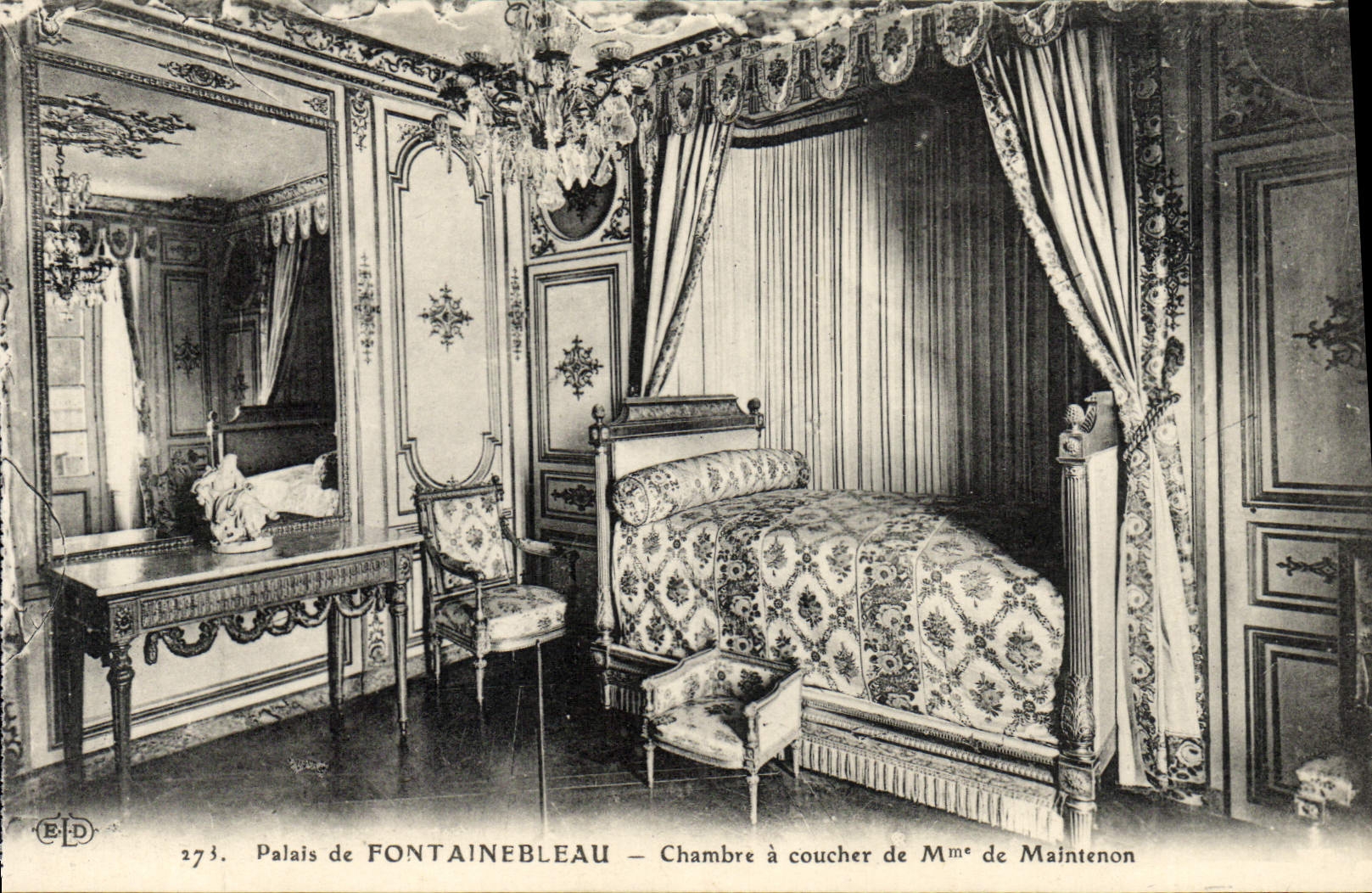 Palacio de FONTAINEBLEAU — Habitación de Madame de Maintenon — Editor E.P.D. n.º 271