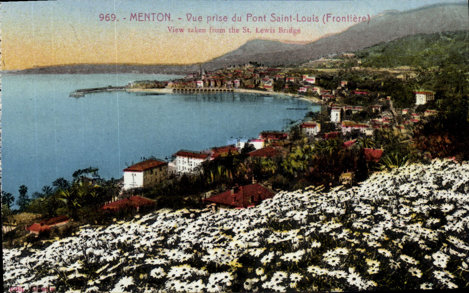 CPA Menton Vue Prise Du Pont Saint Louis