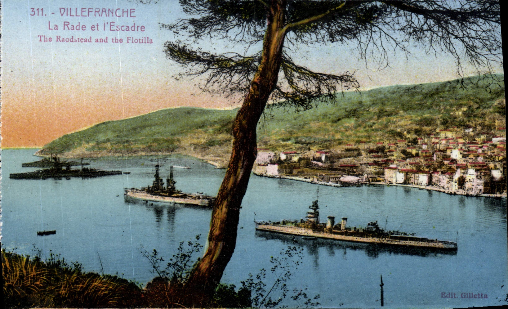 Villefranche — La Rade et l'Escadre — Edit. Gilletta