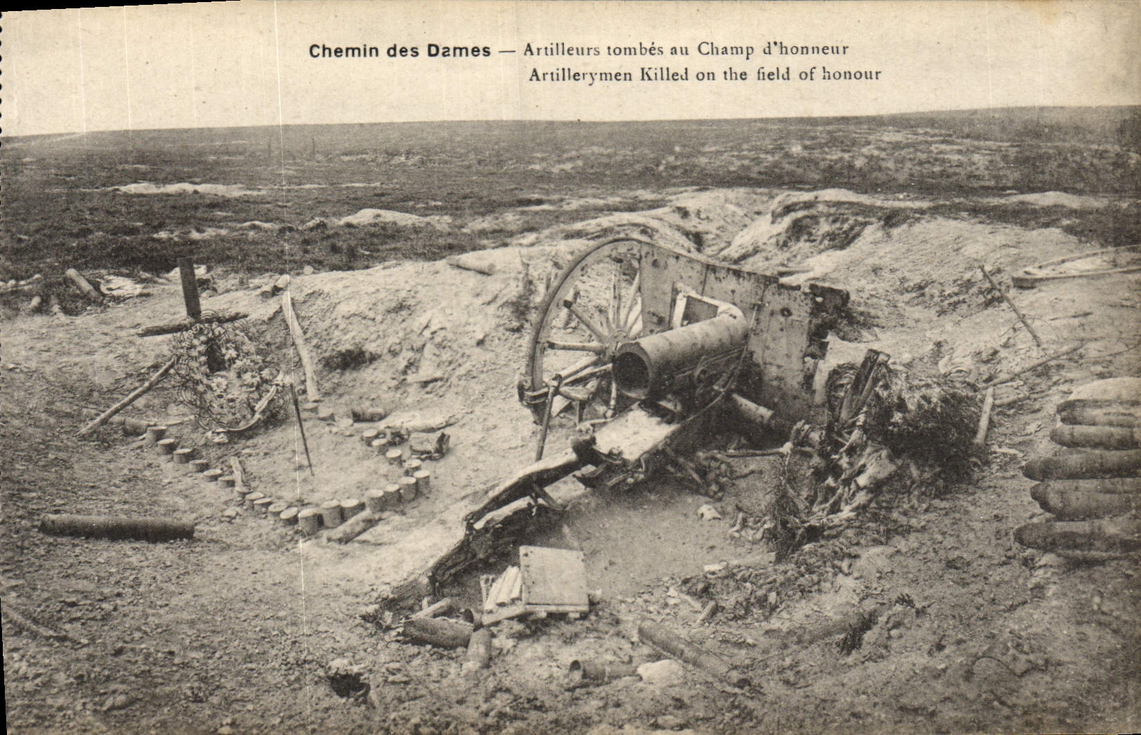 Chemin des Dames — Artilleurs tombés au Champ d'honneur — R. Nimpardie et H. Lestru