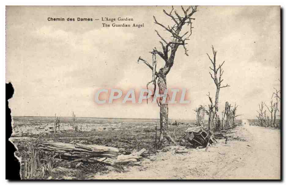 Cartolina d'epoca Chemin Des Dames L'Ange Gardien