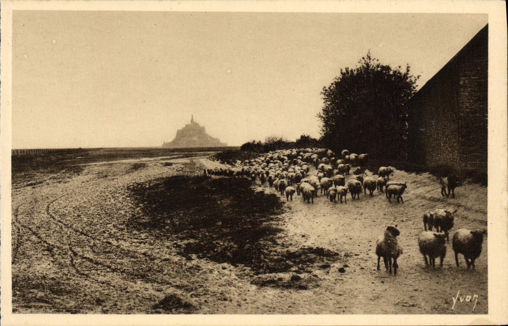 Mont-Saint-Michel — Salzige Wiesen — Rückkehr vom Weiden — Les Éditions d'Art Yvan, Paris