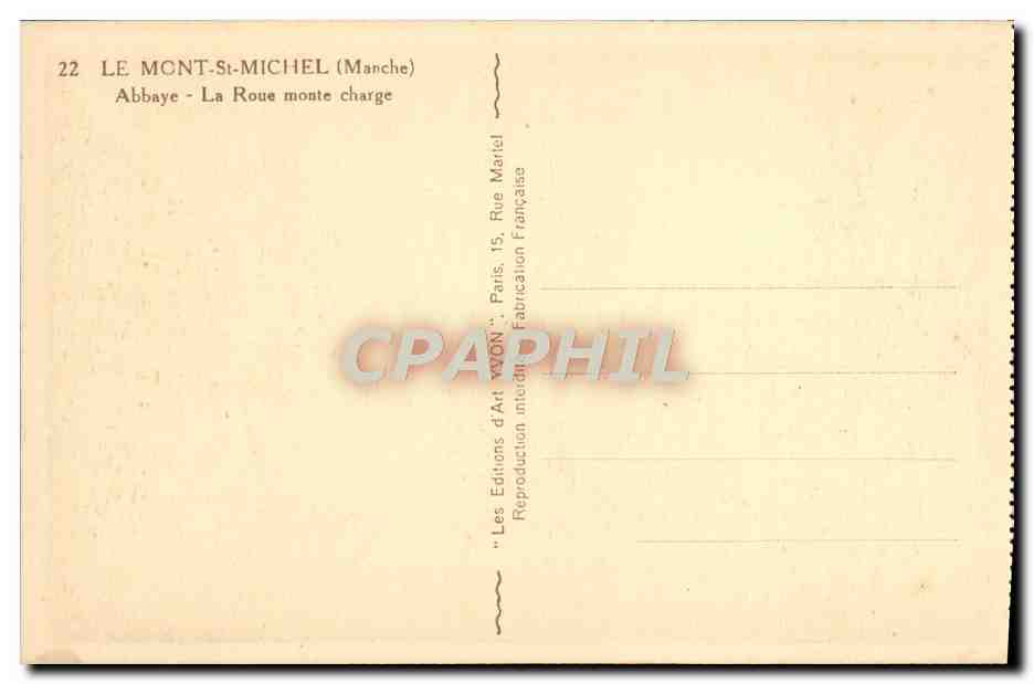 CPA Le Mont St Michel Pres Sales Abbaye La route monte charge — Verso